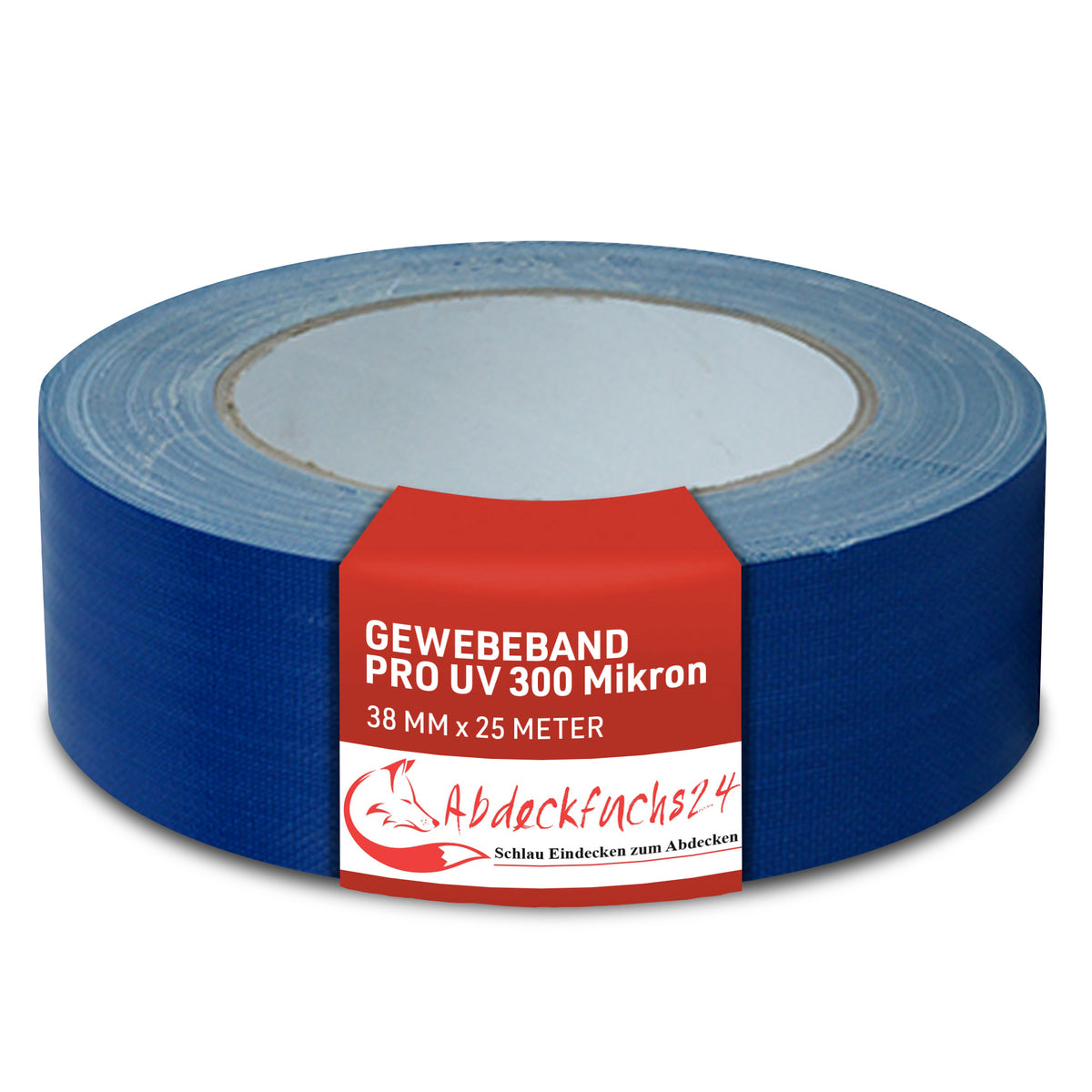 Gewebeband Pro UV 300 Mikron – strapazierfähiges Gewebeklebeband in 38 mm Breite und 25 m Länge für Maler und Handwerker.