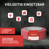 Rotes Abdeckband „Extra Pink Verstärktes Papier“ von Abdeckfuchs24, 50 Meter Länge. UV-beständiger Acrylatkleber mit 1,4 N/10 mm Klebkraft auf Stahl. Besonders strapazierfähig dank spezieller Beschichtung. Vielseitig einsetzbar für Maler-, Bau- und Handwerksarbeiten.
