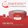 Rotes Abdeckband „Extra Pink Verstärktes Papier“ von Abdeckfuchs24, 50 Meter Länge. Bruchdehnung 8,5 %. Verfügbar in fünf Breiten: 19 mm, 25 mm, 30 mm, 38 mm, 50 mm.