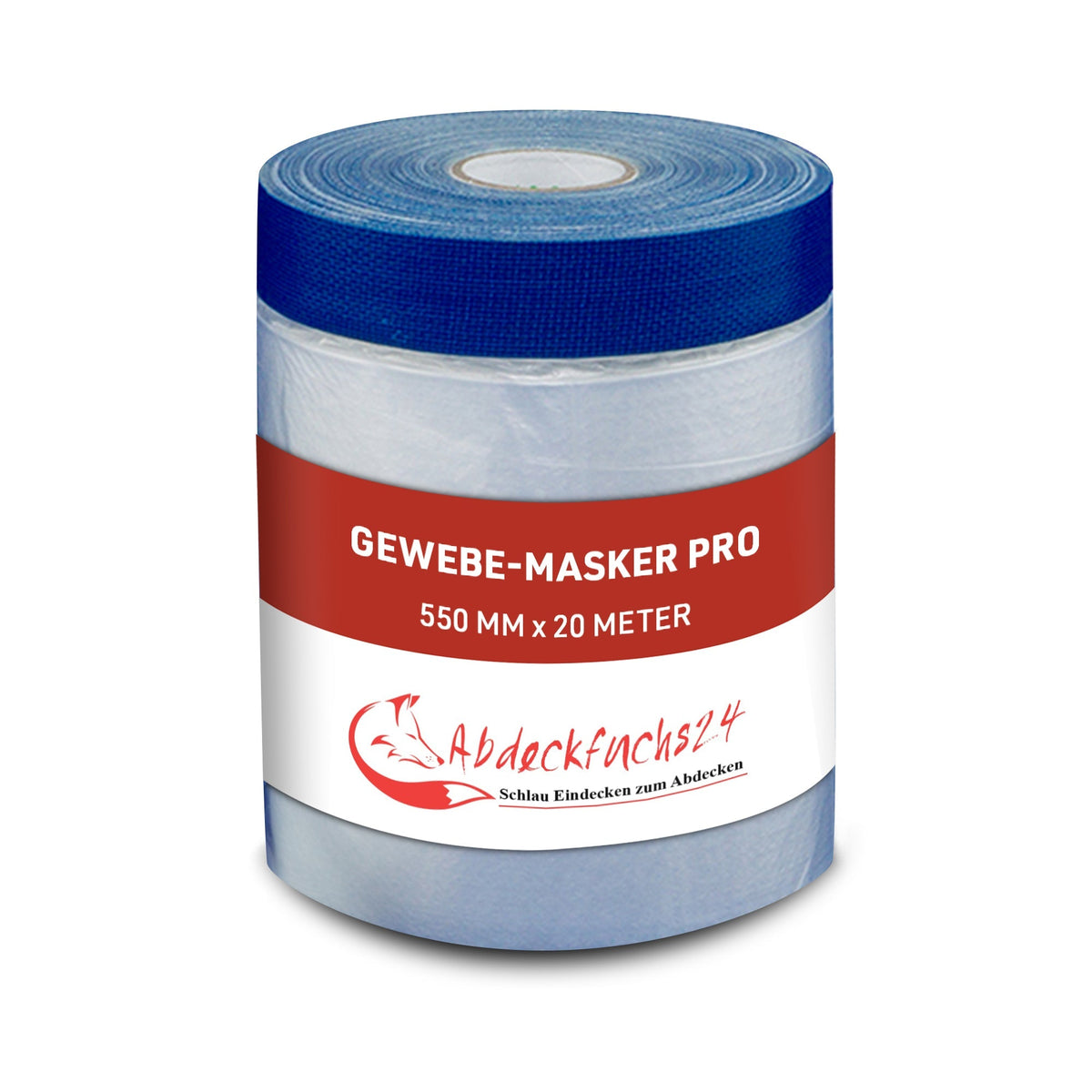 Gewebe-Masker PRO 550 mm x 20 m – Robuste Abdeckfolie mit Gewebeband für zuverlässiges Abkleben auf rauen Untergründen.