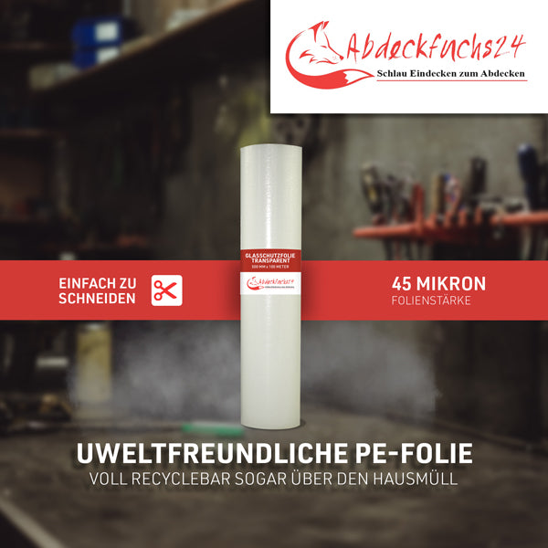 Glasschutzfolie - Selbstklebend & UV-beständig