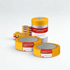 Großes Set aus Abdeckfuchs24 Goldband 150° PRO UV-90 Klebebändern in verschiedenen Breiten und Gold-Masker 150° PRO mit 550 mm x 33 m für professionelles Abdecken und Abkleben im Malerhandwerk