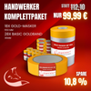 Handwerker Komplettpaket - 18x Gold-Masker + 28x Basic Goldband (46 Teile)