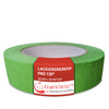 Grünes Lackiererkrepp „Lackiererkrepp PRO 120°“ von Abdeckfuchs24, 38 mm x 50 Meter, mit Banderole.