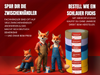 Banner mit den Abdeckfuchs24-Maskottchen und Stapel verschiedener Klebe- und Abdeckbaender wie Sensitive Violett, Goldband Eco UV-30, Gewebeband Pro und Profi-Krepp. Links Text: „Spar dir die Zwischenhaendler – Fachhaendler sind oft auf viele Zwischenhaendler angewiesen und das macht sich beim Preis bemerkbar“. Rechts: „Bestell wie ein schlauer Fuchs – Mit Abdeckfuchs24 kaufst du ohne Umwege direkt beim Hersteller“