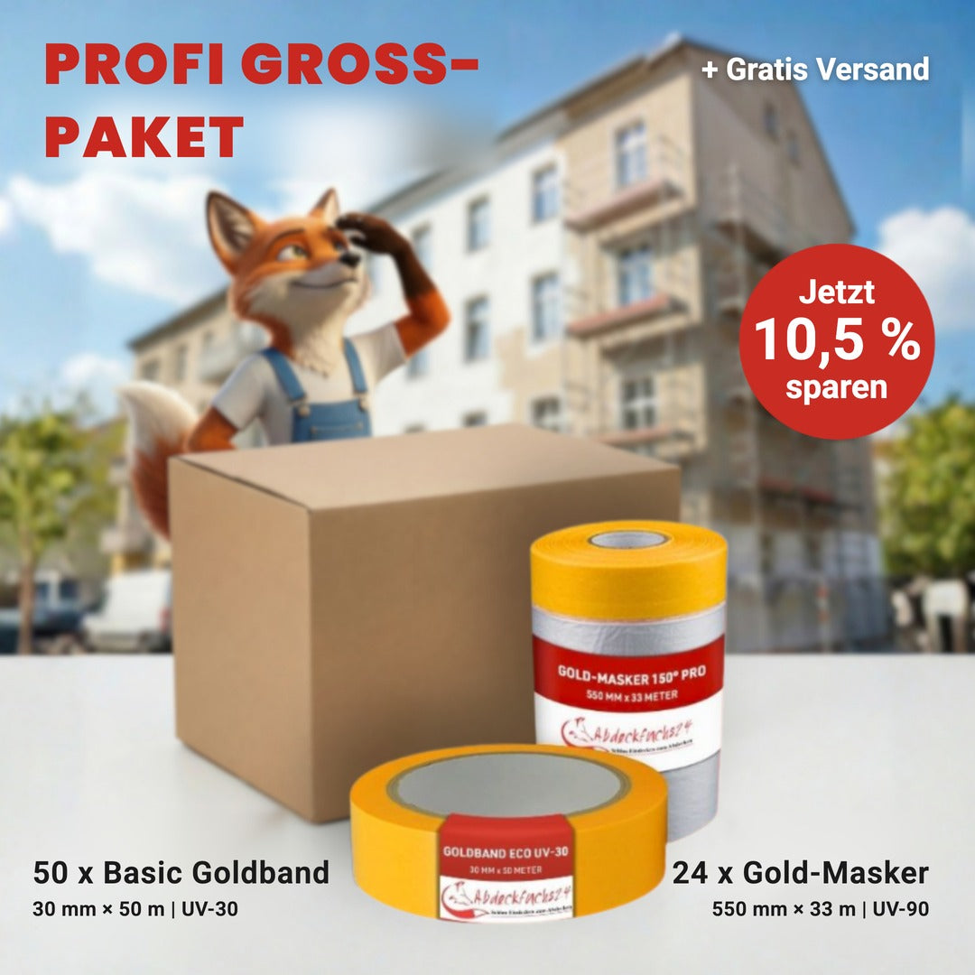 Profi Groß-Paket: 50 x Basic Goldband UV-30 und 24 x Gold-Masker 550 mm